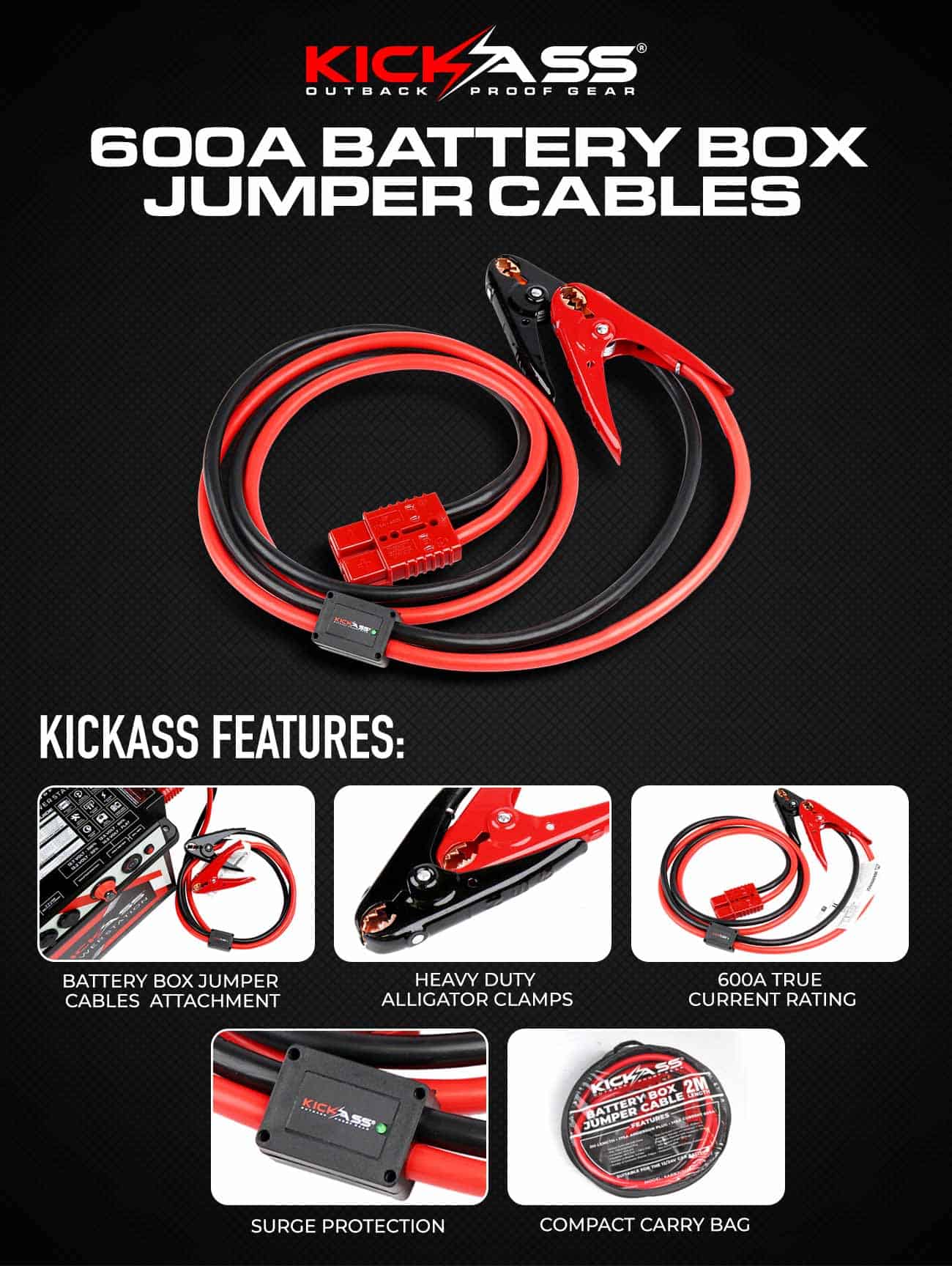 600A Battery Box Jumper Cables