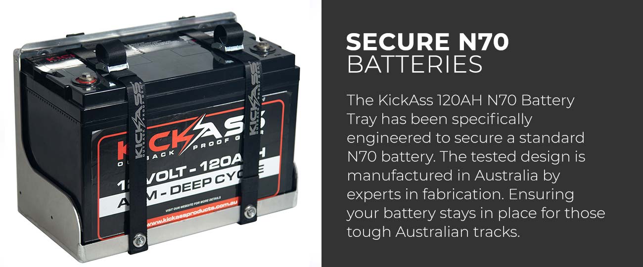 KickAss 120AH N70 Battery Tray
