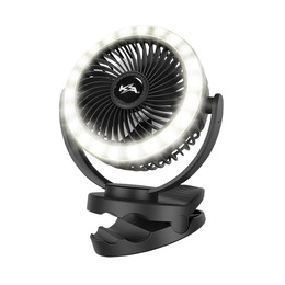 KickAss Portable 5V Clip Fan with White LED Light- Multi-buy