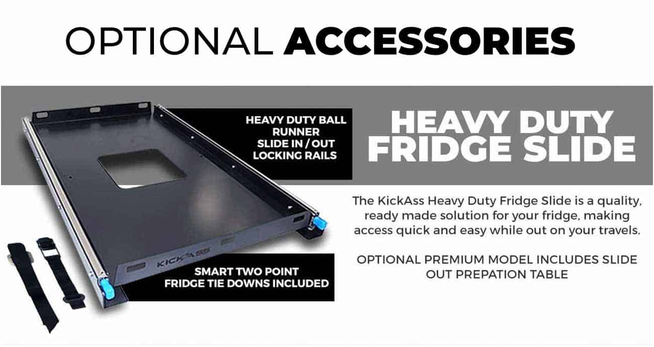 KICKASS Portable Fridge Freezer Dual Zone 75L - Optional accessories