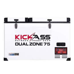 KickAss Portable Camping Fridge Freezer Dual Zone 75L