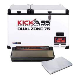KICKASS 75L Portable Camping Fridge/Freezer & Vacuum Sealer Combo