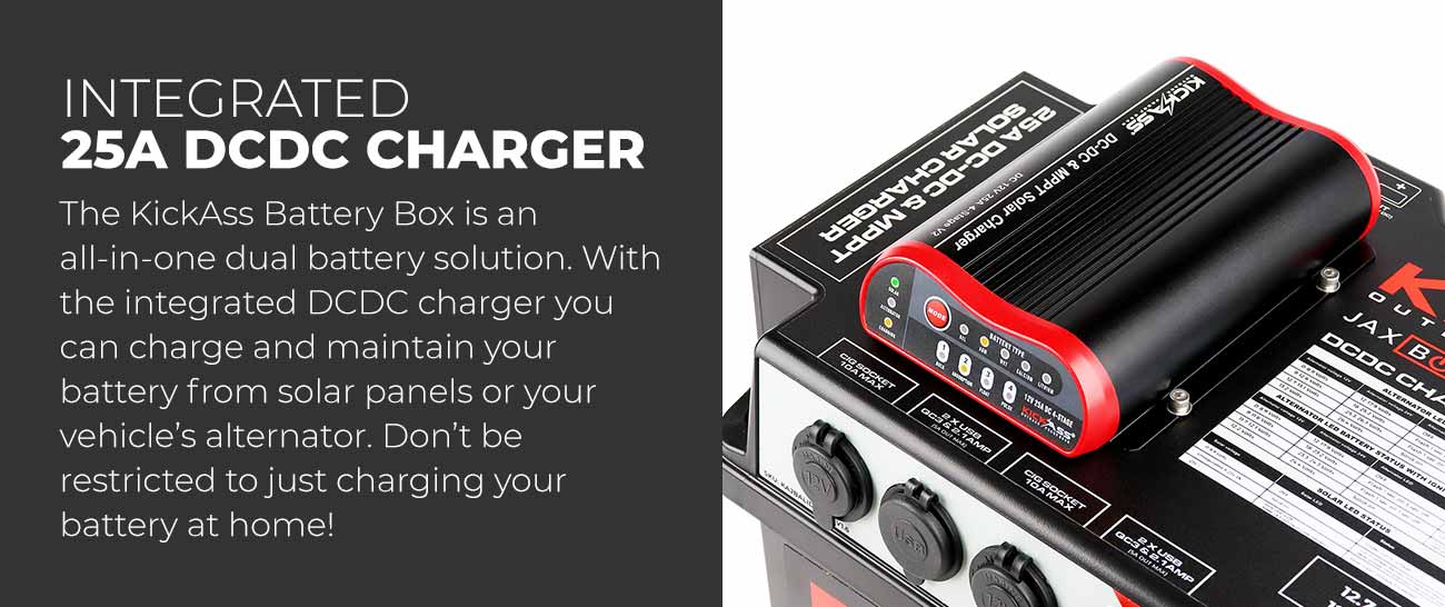 Portable Battery Box Power Station with Integrated 25A DC-DC Charger