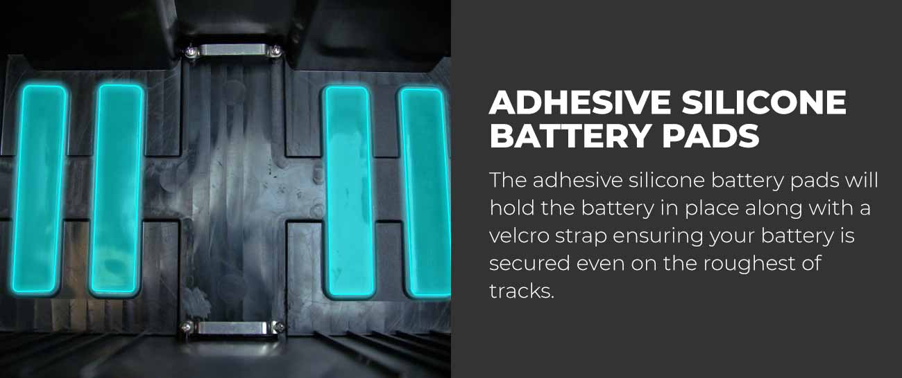 Adhesive silicone battery pads