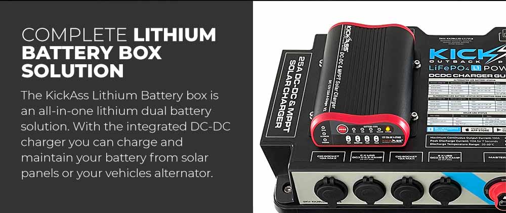  Portable Battery Box Power Station with Integrated 25A DC-DC Charger
