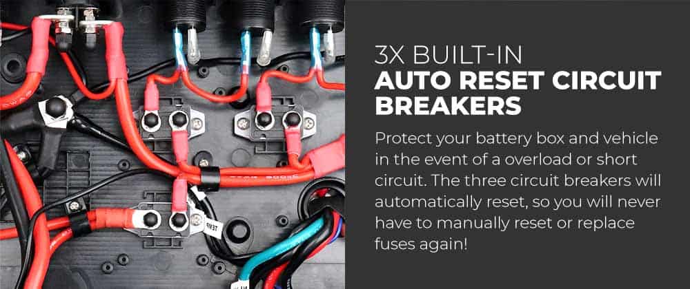 3x built-in auto reset circuit breakers