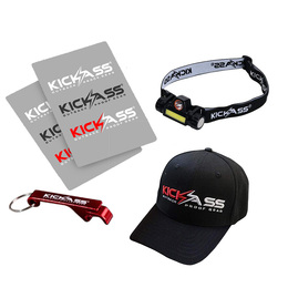 KICKASS Ultimate Merch Pack - Hat,  Headtorch & More! 