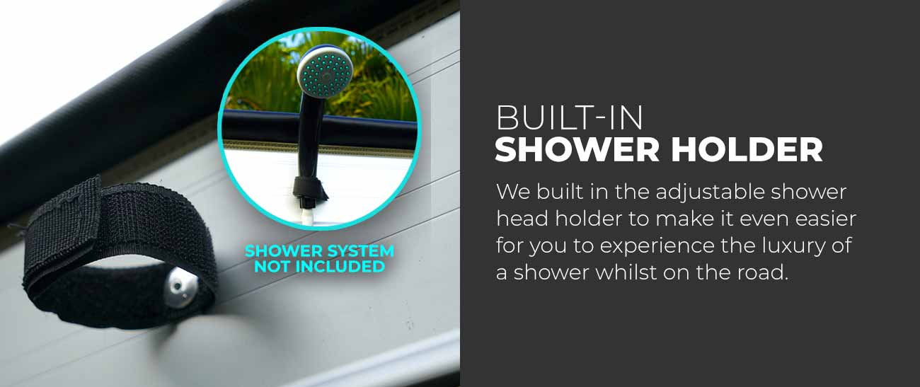 Built-in shower holder