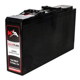 KickAss 12V 170AH AGM Battery with 170AH Slim Battery Tray, Accessory Panel & Wiring Kit