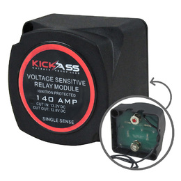 KICKASS 12V 140Amp Dual Battery Isolator (Voltage Sensitive Relay)